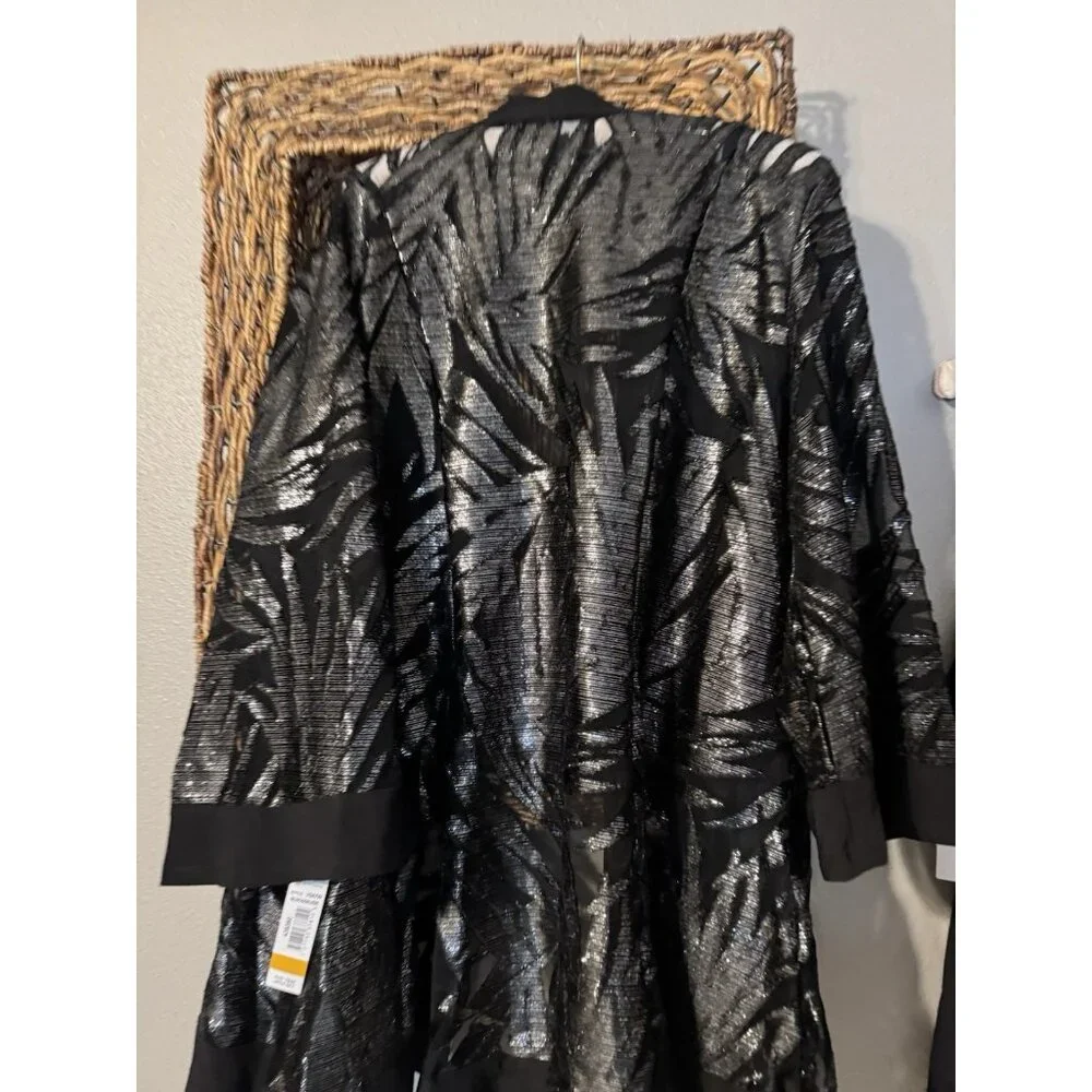 R & M Richards 16W Black 3 Pc Set Jacket Pant Suit Party Wedding Guest $190 NEW - Picture 10 of 16
